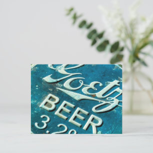 Postal Tapón de frasco de cerveza rústica