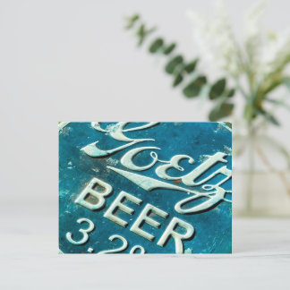 Postal Tapón de frasco de cerveza rústica