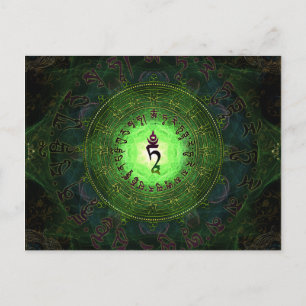 Postal Tara verde - Protección contra peligros y sufrimie
