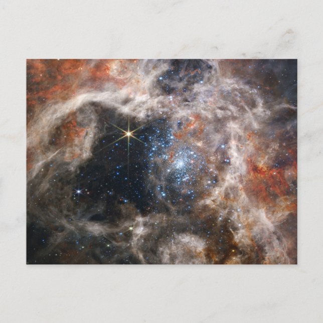 Postal Tarantula Nebula Imagen de JWST (Anverso)
