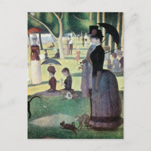 Postal Tarde de domingo en la isla La Grande Jatte de Seu
