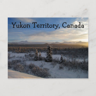Postal Tarde De Nieve; Territorio del Yukón, Canadá