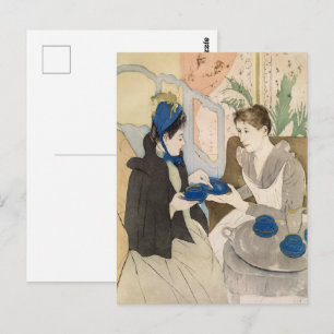 Postal Tarde de Té de Mary Cassatt Arte Impresionista