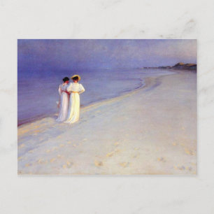 Postal Tarde de verano de Kroyer en la playa de Skagen