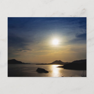 Postal Tarde en el cabo Sounion, Grecia