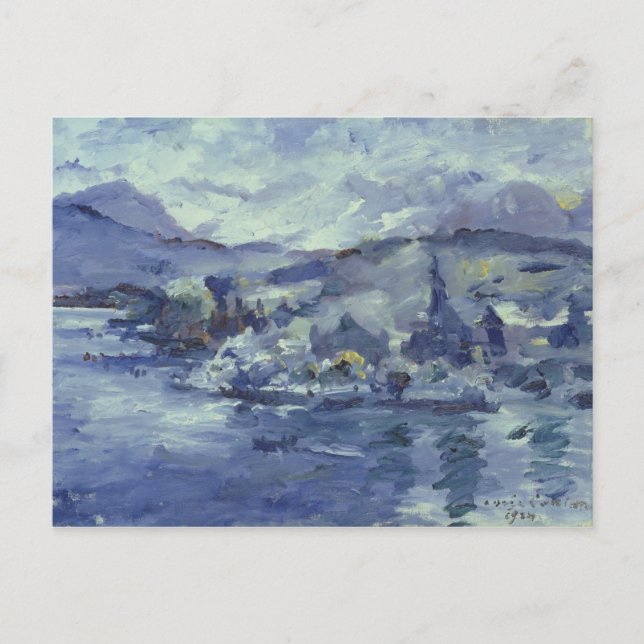 Postal Tarde en el Lago Lucerna, 1924 (Anverso)