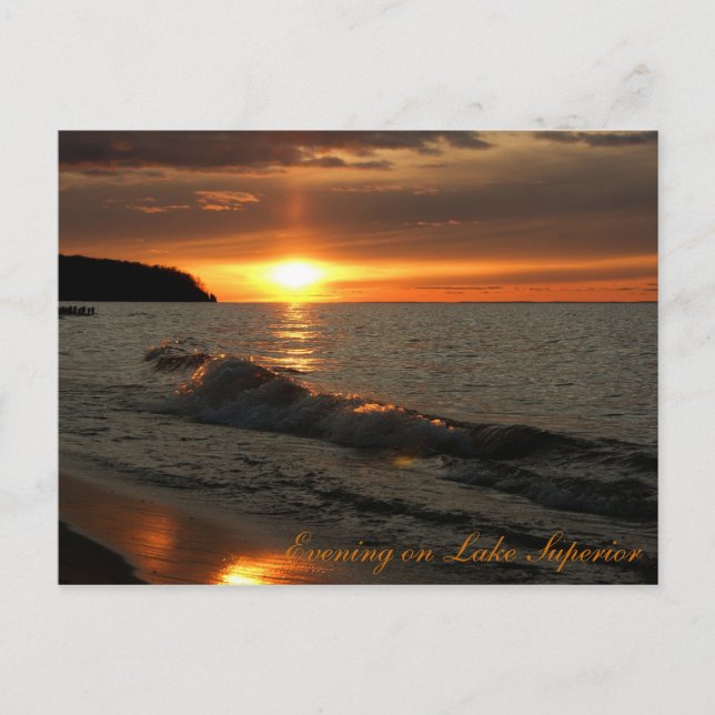 Postal Tarde en el lago Superior (Anverso)