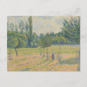 Postal "Tarde en nuestro prado" - Camille Pissarro