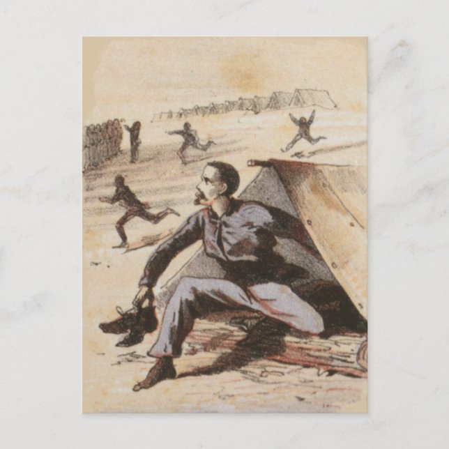 Postal Tarde por vida en la guerra civil de Roll Call (Anverso)