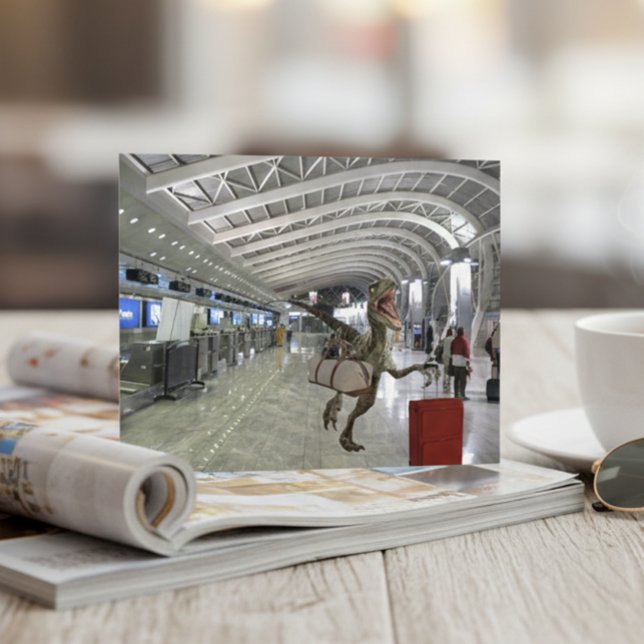 Postal Tardío para Avión Dinosaurio Raptor Divertido (Subido por el creador)