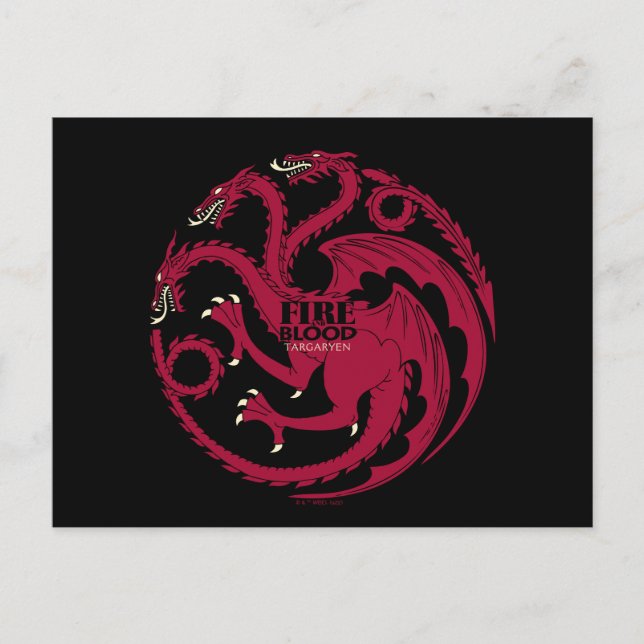 Postal Targaryen Sigil - Fire & Blood (Anverso)