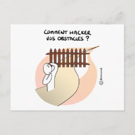 Postal ¡Tarjeta de Coaching “Hackez sus obstáculos! “