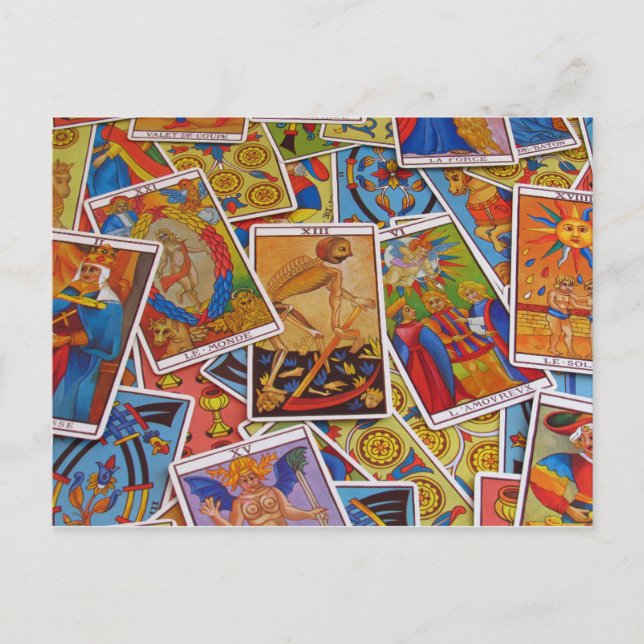 Postal Tarot colorida personalizada (Anverso)