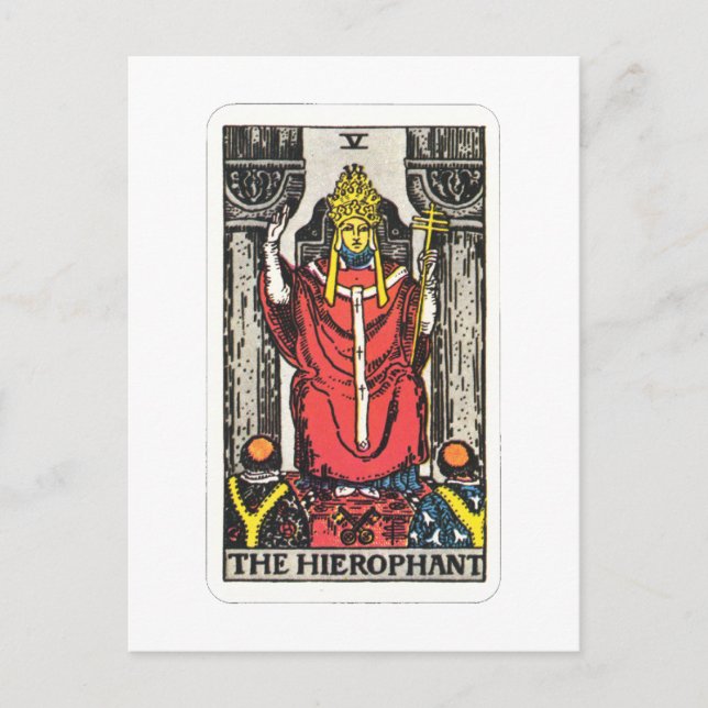 Postal Tarot Der Hierophant The Hierophant (Anverso)