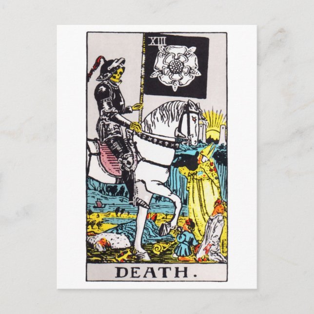 Postal tarot-muerte (Anverso)