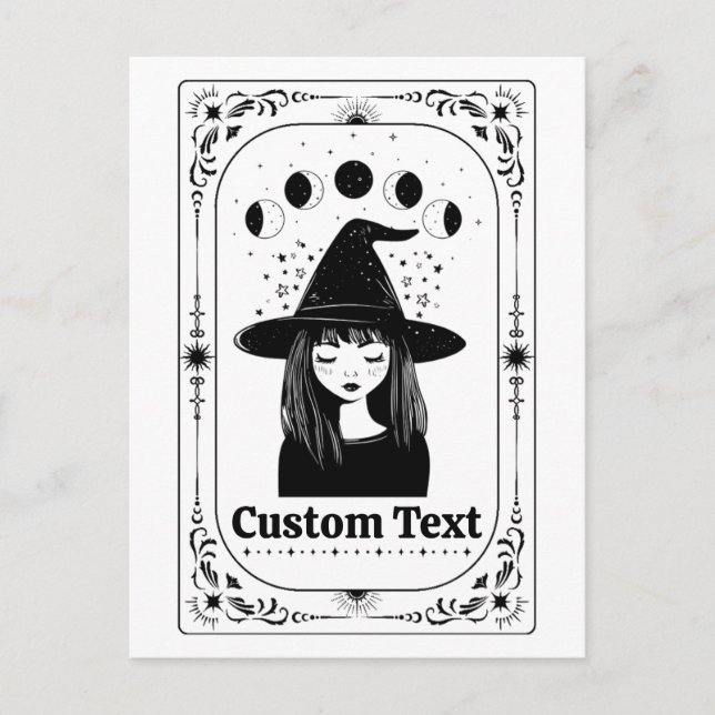 Postal Tarot Personalizado Celestial Luna Fantasía Fiesta (Anverso)
