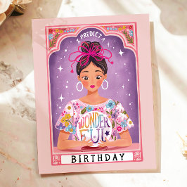 Postal Tarot, un colorido cantante de fortuna ilustrado C