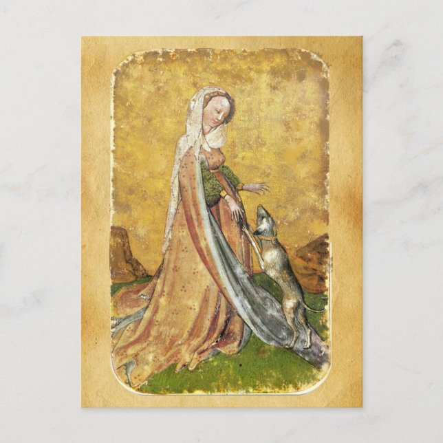 Postal Tarots antiguos/Tarjetas judiciales alemanas/Dama  (Anverso)
