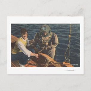 Postal Tarpon Springs, FL - Vista del Buque Ascendente de