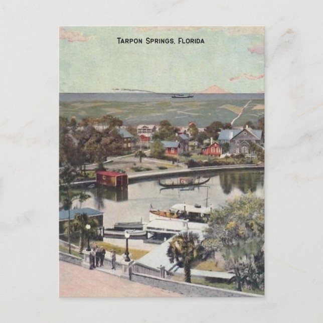 Postal Tarpon Springs Florida Vintage Photo (Anverso)