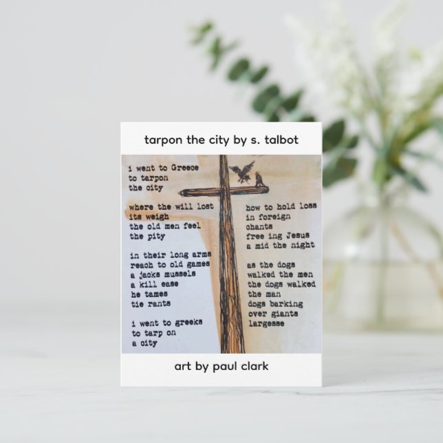 Postal Tarpon The City Art Poetry Postcard (Anverso de pie)