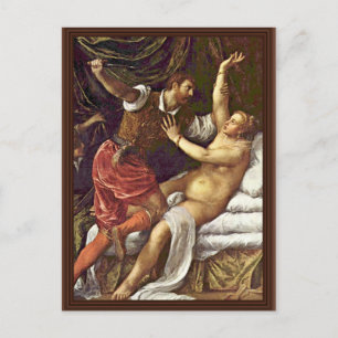Postal Tarquinius Y Lucretia Por Tiziano