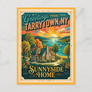 Postal Tarrytown NY Estilo Vintage Sunnyside