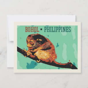 Postal Tarsero filipino, isla de Bohol, Filipinas
