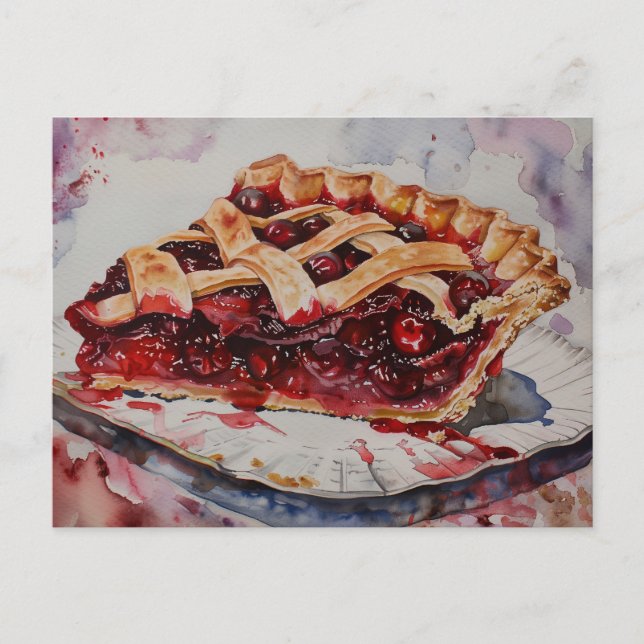 Postal Tarta de cereza (Anverso)
