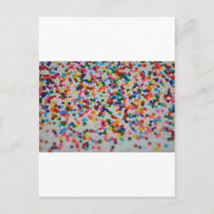 Postal Tarta De Cupcake Arte Patrón Arcoíris Postres Dulc