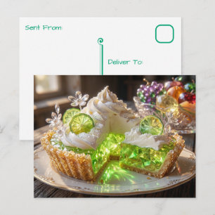 Postal Tarta de Lima Key Cristal Brillante  