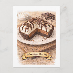 Postal Tarta de Lodo de Mississippi (Serie de Comida Amer
