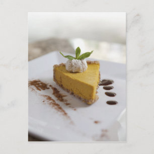 Postal Tarta de queso de calabaza