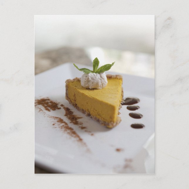Postal Tarta de queso de calabaza (Anverso)