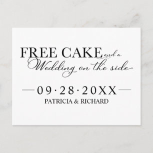 Postal Tarta Gratis Divertida Boda Guardar La Fecha Sin F
