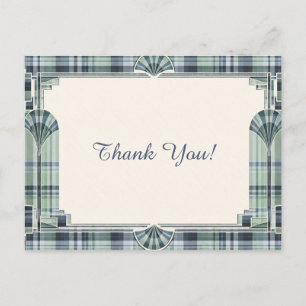 Postal Tartan Art Déco Gracias