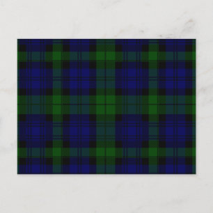 Postal Tartan Azul Verde Plaid Black Watch