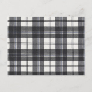 Postal Tartán blanco y negro