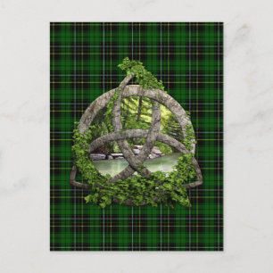 Postal Tartán Celta Trinity Knot Y Clan MacAlpine Tartán