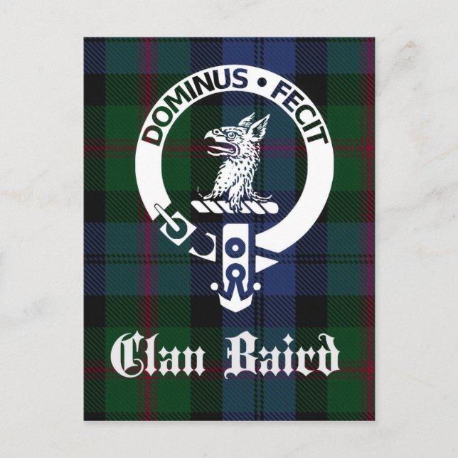 Postal Tartan del escudo del Clan Baird (Anverso)