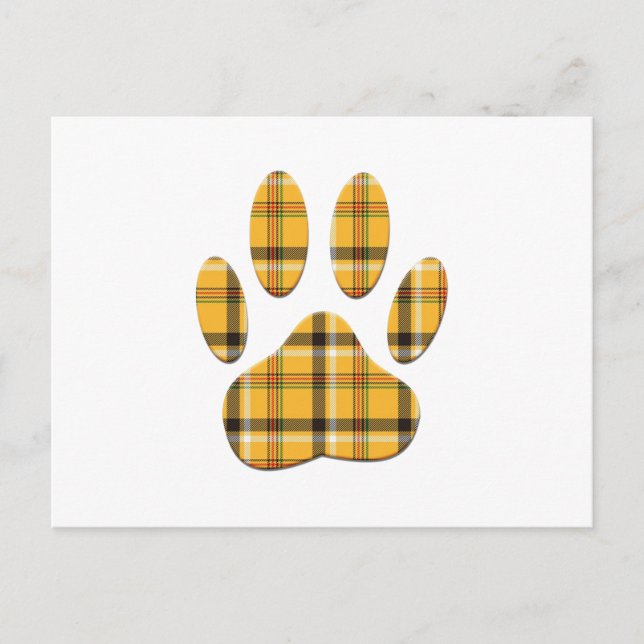 Postal Tartan Dog Paw Print (Anverso)