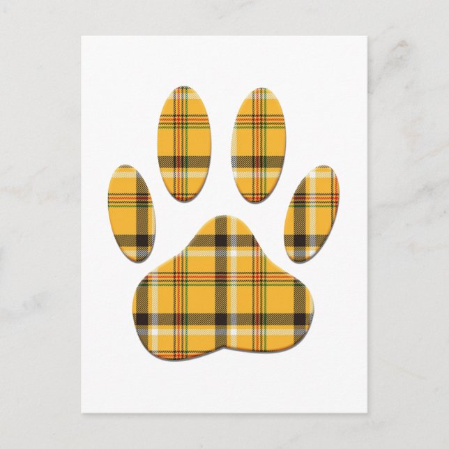 Postal Tartan Dog Paw Print (Anverso)