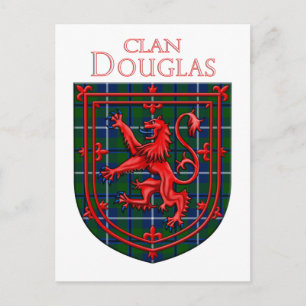 Postal Tartan escocés Douglas Lion Rampant
