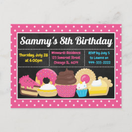 Postal Tartas Divertidas y Cumpleaños Fiesta