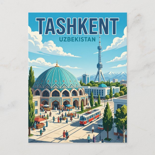 Postal Tashkent Uzbekistán (Anverso)