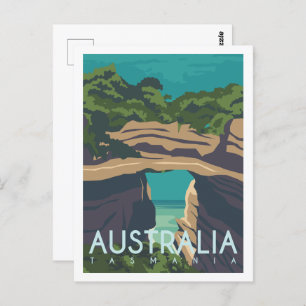 Postal Tasmania Aussie Famous Travel Place Ilustracion