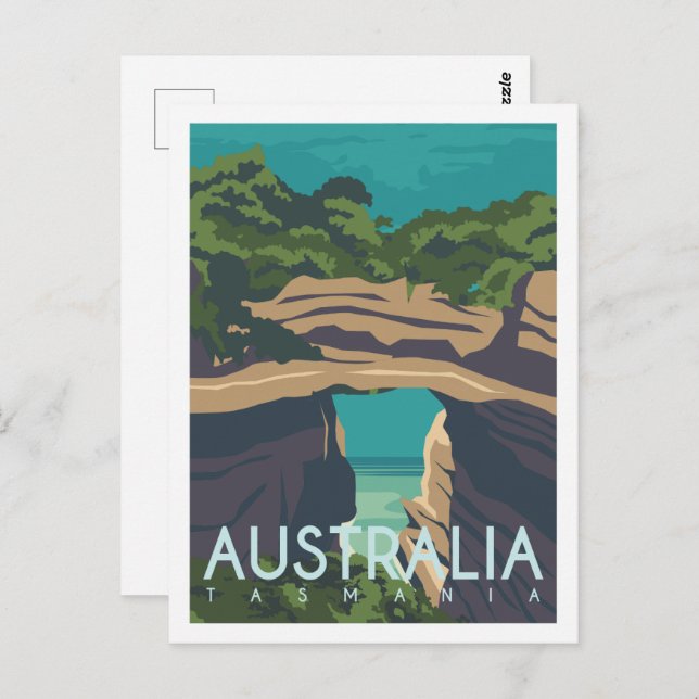 Postal Tasmania Aussie Famous Travel Place Ilustracion (Anverso / Reverso)