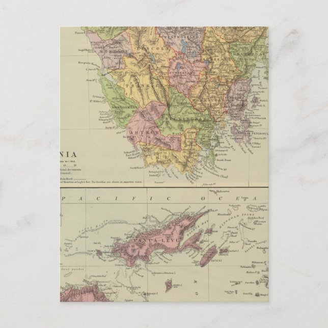 Postal Tasmania, Fiji (Anverso)