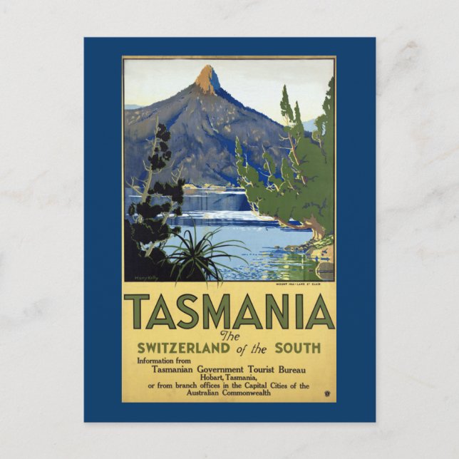 Postal Tasmania ~ Suiza del Sur (Anverso)