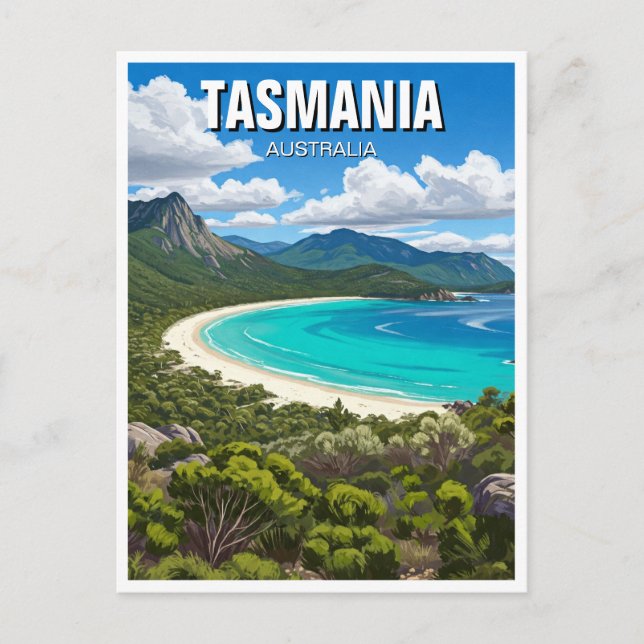Postal Tasmania Wineglass Bay Australia Travel (Anverso)
